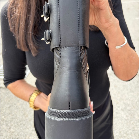Gucci Black Quilted Lug-Sole Combat Boots - Women - Picture 5 of 5